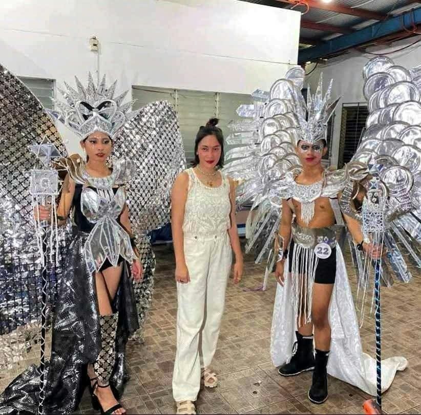 Theresa representing GMA at a community event in the Philippines